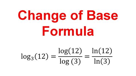 What Is The Change Of Base Formula For Logs Purplemath