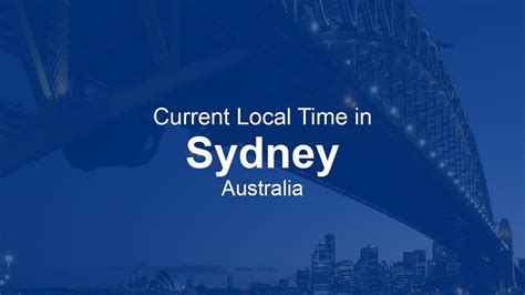 What Time Is It In Sydney Australia Right Now What Time In