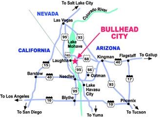 Where Is Bullhead City Arizona Map