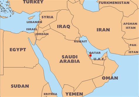 Where Is Doha Qatar On The World Map Map