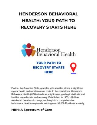 Who Is Henderson Behavioral Health Ppt Download