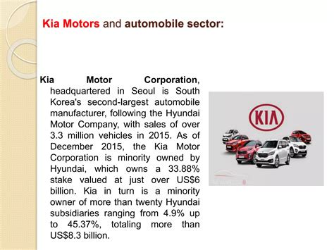 Who Owns Kia Motors: Insights into Its Parent Company and Ownership Structure