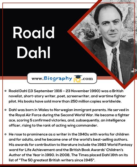 Who Was Roald Dahl Biography