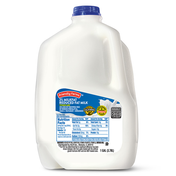 Whole Milk 1 2 Gallon Friendly Farms Aldi Us