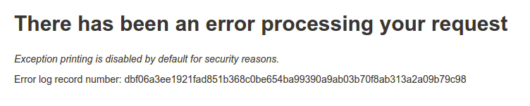 Why Do I Get The Error There Was An Error Processing Your Request