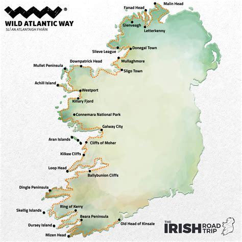 Wild Atlantic Way Map Attractions Itinerary