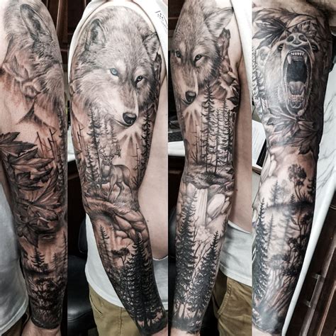Wildlife Tattoo Sleeve Designs Ideas And Meaning Tattoos For You