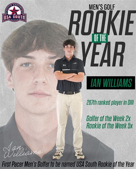 Williams Named Usa South Men S Golfer Rookie Of The Year William Peace University Athletics