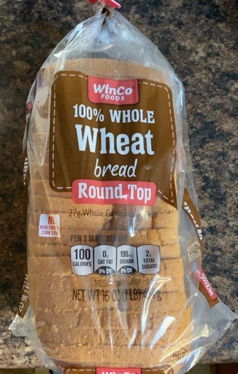 Winco Foods Wheat Round Top Bread 24 Oz Nutrition Information Innit