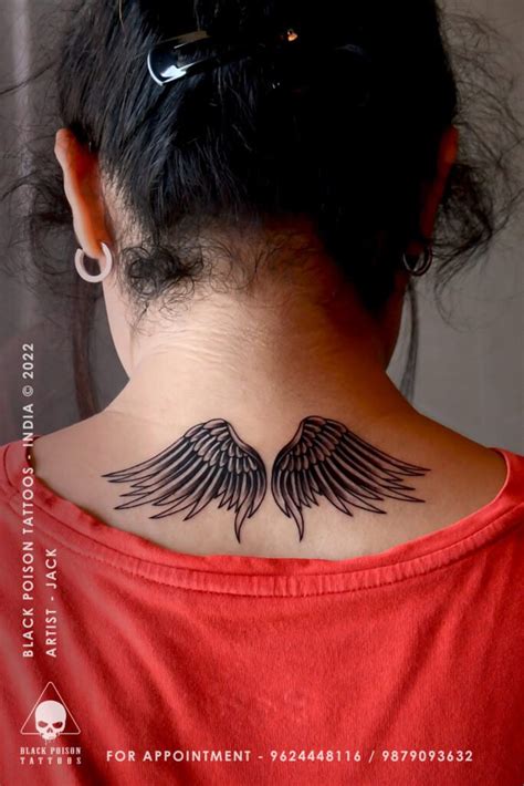 Wings Tattoo On Back Portfolio Black Poison Tattoos