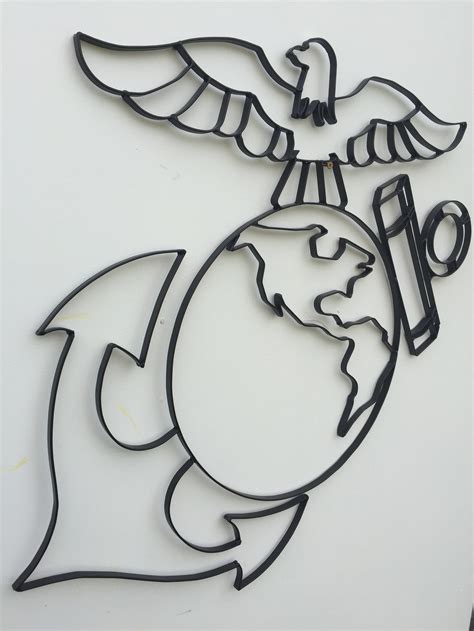 Winston Porter Us Marine Symbol Metal Wall D Cor Black Metal Wall Art