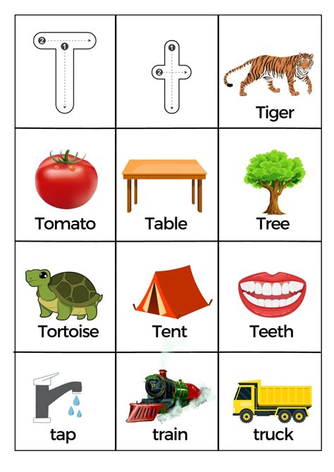 Words That Starts With The Letter T