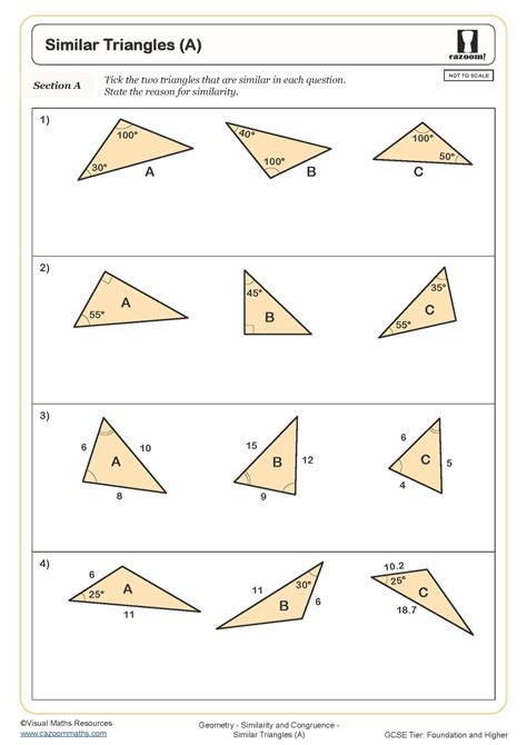 Worksheet Showing The Missing Angles In Triangles And Similar Triangles Worksheet Showing The Missing Angles In Triangles And Similar Triangles