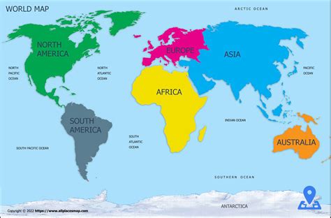 World Continents Map Continents Map Continents Of The World