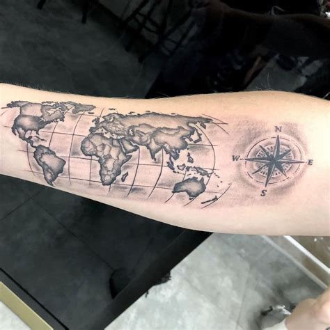World Map Tattoo