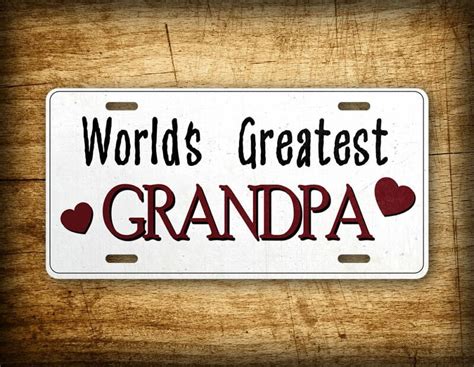 World S Greatest Grandpa License Plate Nashvillesouvenirs Com