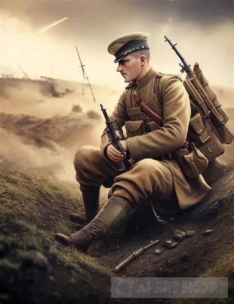 World War One Soldier Long Nose