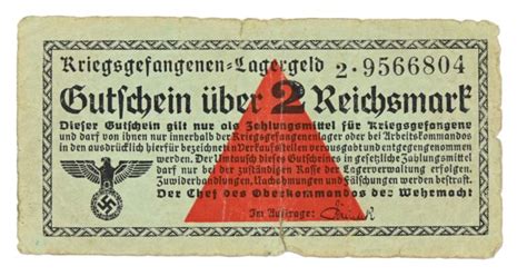 Worldwarcollectibles German Prisoner Of War Pow Banknote