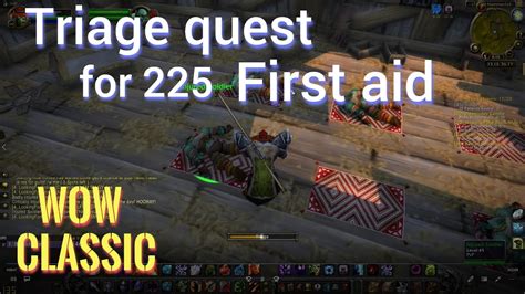 Wow Classic Alliance Triage Quest How To Get Past First Aid 225