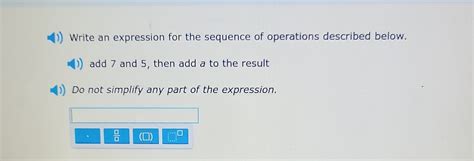 Sequence Operations Expression