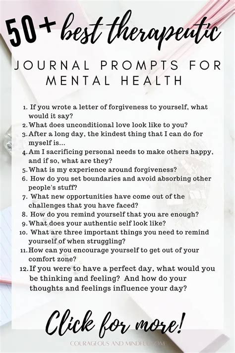 Writing Prompts For Mental Health