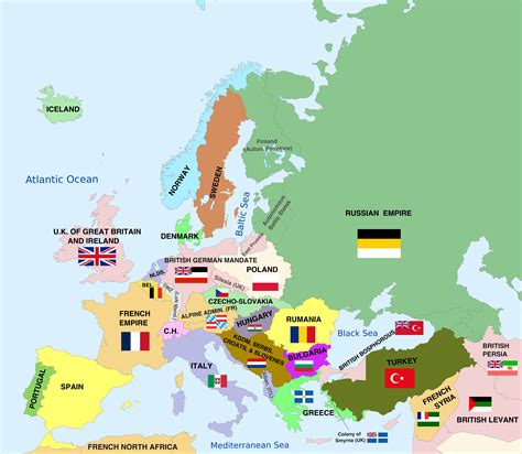 Ww1 Map Of Europe United States Map