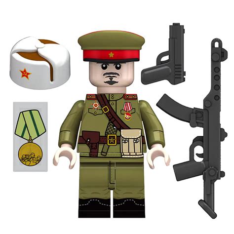 Ww2 Soviet Red Army Infantry Officer X5 Brick Block Army