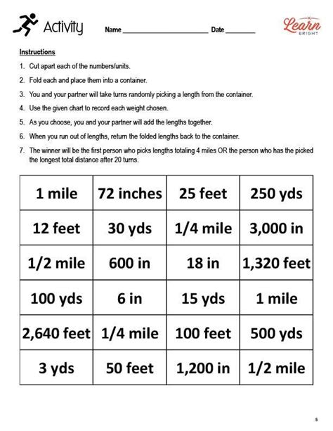 Yards Feet And Inches Image Free Math 3Rd Grade Math Worksheets