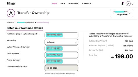 You Want Transfer Owner Of Time Internet Service