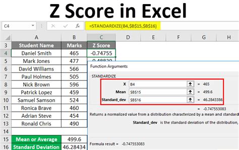 Z Score Formula Calculator Examples With Excel Template