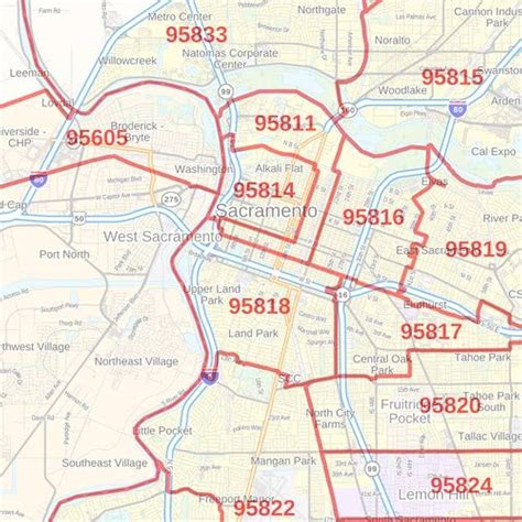 Zip Codes Map Sacramento Ca Zip Code 95822 Sacramento California