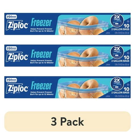 Ziploc Brand Freezer Gallon Bags Large Food Storage Bags 10 Ct Fry